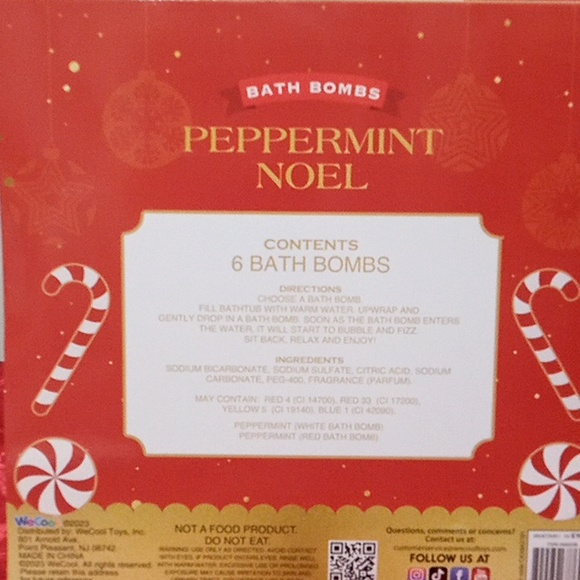 NWT🎁FREE GIFT INCLUDED🎁 NIB Peppermint Noel Bath Set Bath Bombs - Picture 8 of 11
